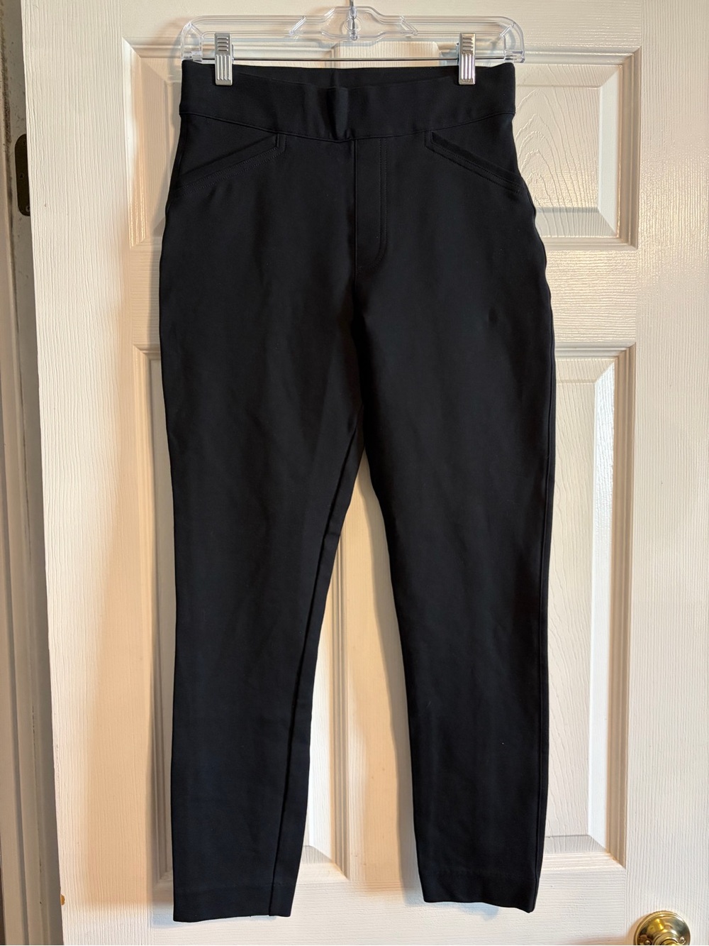SPANX The Perfect Pant Backseam Skinny Ankle Black Ponte Leggings Small